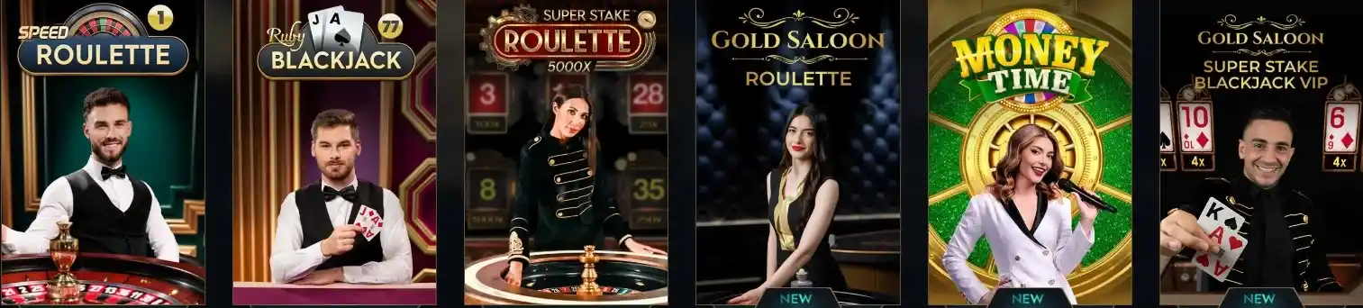 Dolly Casino live roulette and blackjack games